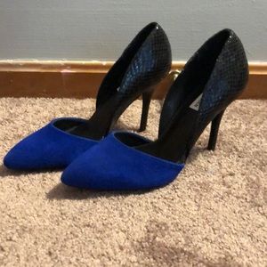 Black and blue Steve Madden heels